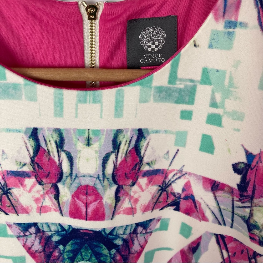 Vince Camuto Floral Abstract Knit Dress - Picture 3 of 11